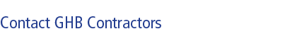 Contact GHB Contractors